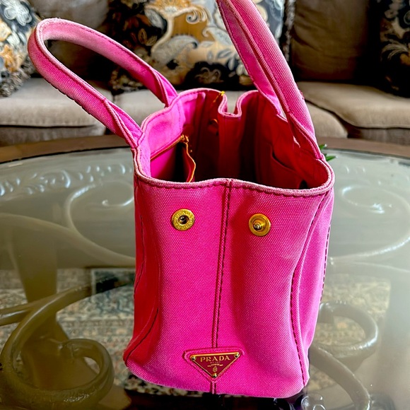 COPY - Authentic Prada tote bag Canada SS 2Way Pink Denim - Picture 3 of 3